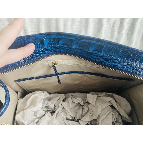 NWT Brahmin Melbourne Collection Tia Tote Bag - Sapphire - Picture 6 of 9